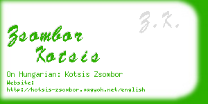 zsombor kotsis business card